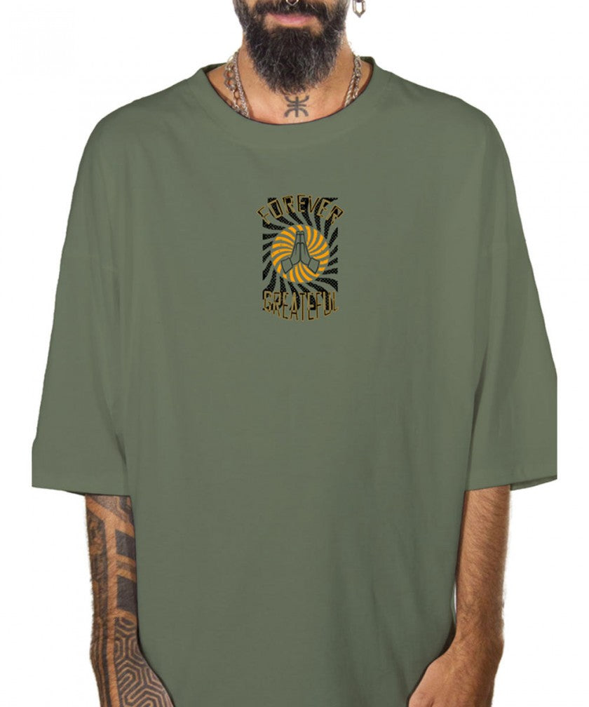 FOREVER GRATEFUL T-Shirt In Olive