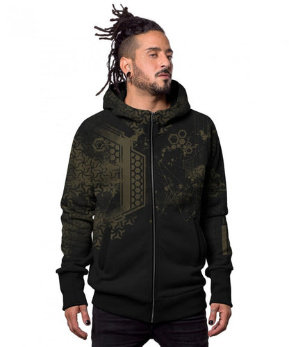 DEA Zipped Hooded Jacket In Black