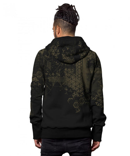 DEA Zipped Hooded Jacket In Black