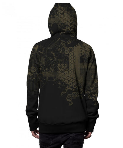 DEA Zipped Hooded Jacket In Black