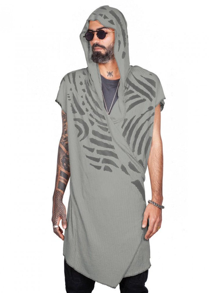 SAND UNISEX TRIBE Kimono Vest In Sand-Stone