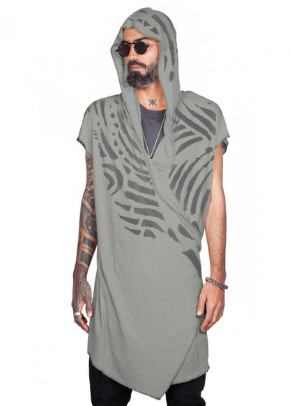 SAND UNISEX TRIBE Kimono Vest In Sand-Stone
