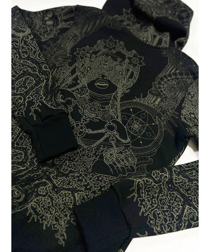 PERSEPHONE Zipped Hooded Jacket In Black