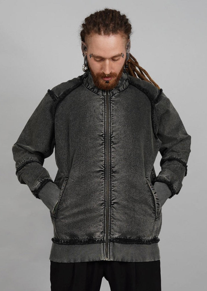 DEXTER JACKET ACID WASH - BLACK