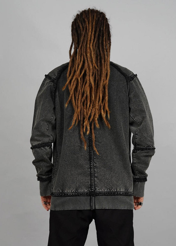 DEXTER JACKET ACID WASH - BLACK