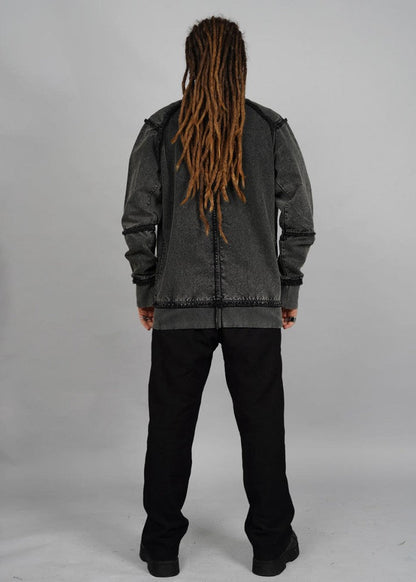 DEXTER JACKET ACID WASH - BLACK