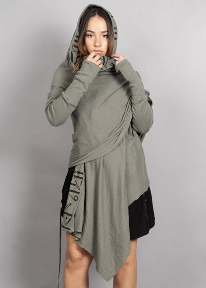 JAKA Cardigan In Olive/Black