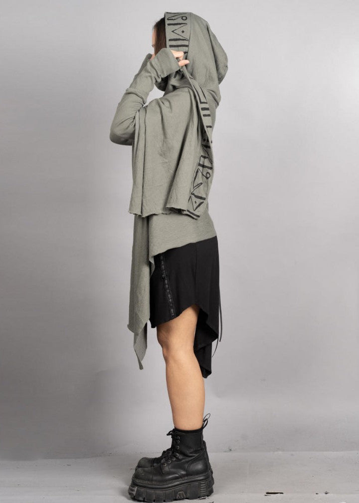 JAKA Cardigan In Olive/Black