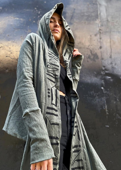 JAKA Cardigan In Olive/Black