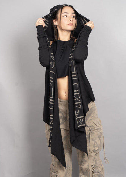 JAKA Cardigan In Black/Cream