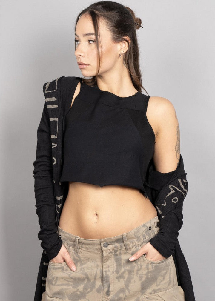 JAKA Cardigan In Black/Cream