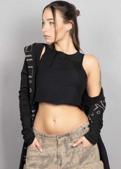 JAKA Cardigan In Black/Cream