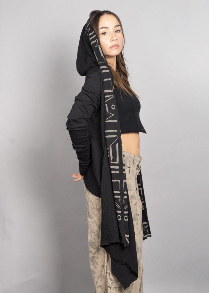 JAKA Cardigan In Black/Cream