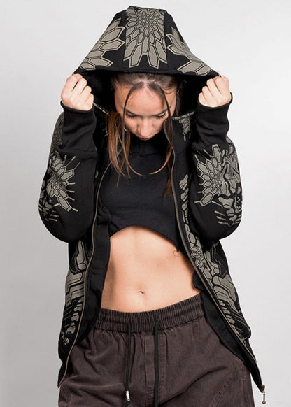 FUSHICHO WO Hooded Jacket In Black