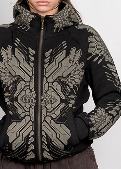 FUSHICHO WO Hooded Jacket In Black
