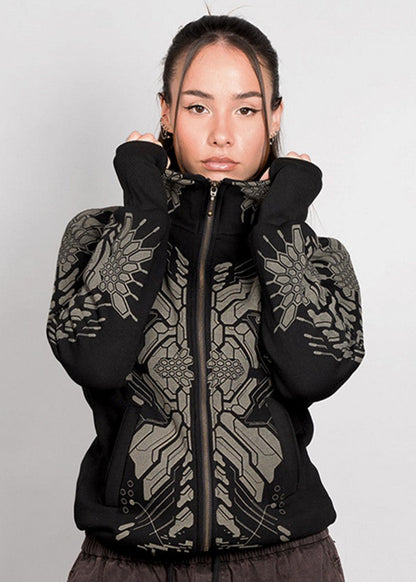 FUSHICHO WO Hooded Jacket In Black