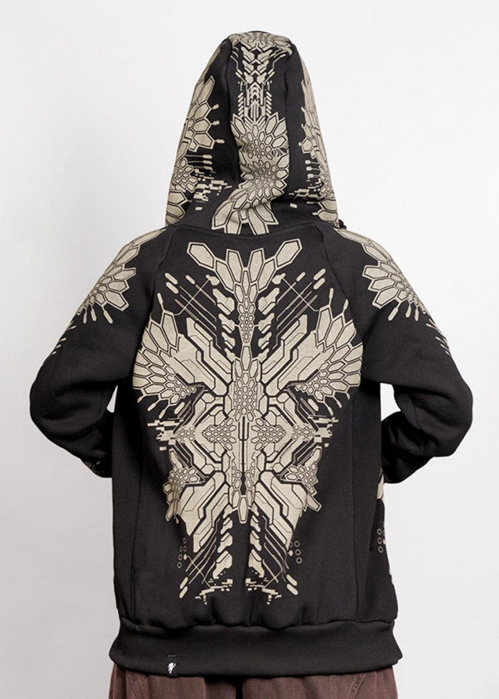 FUSHICHO WO Hooded Jacket In Black