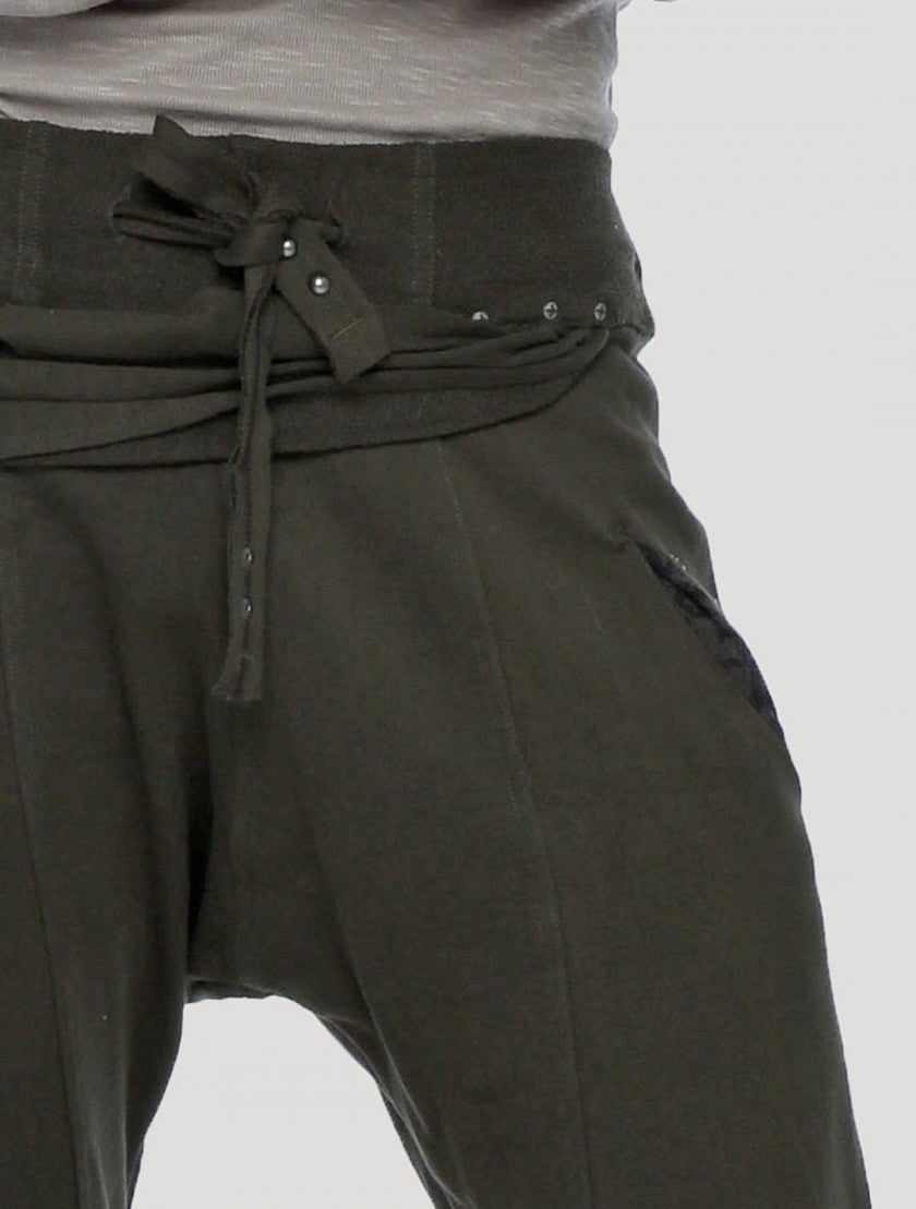 BABA Shorts In Olive Noir