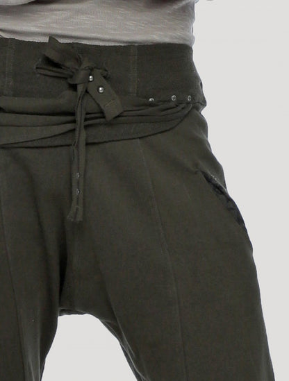 BABA Shorts In Olive Noir