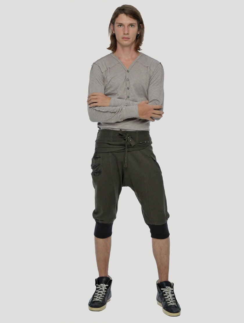BABA Shorts In Olive Noir