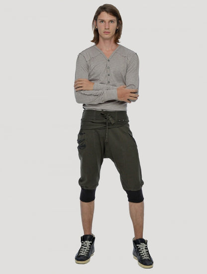 BABA Shorts In Olive Noir