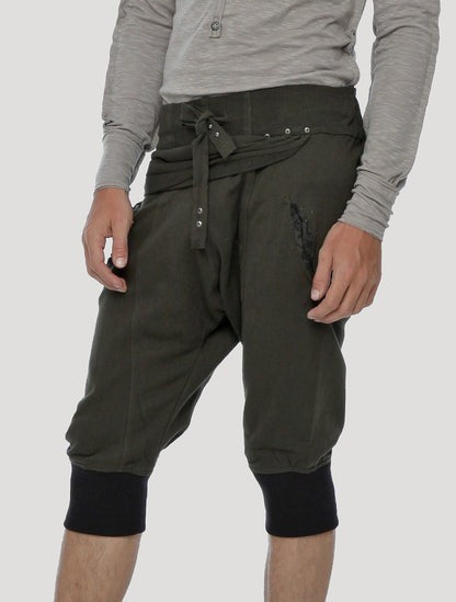 BABA Shorts In Olive Noir