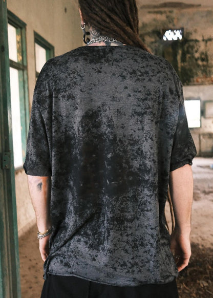 SAKAY BOTANICAL T-Shirt In Black Texture