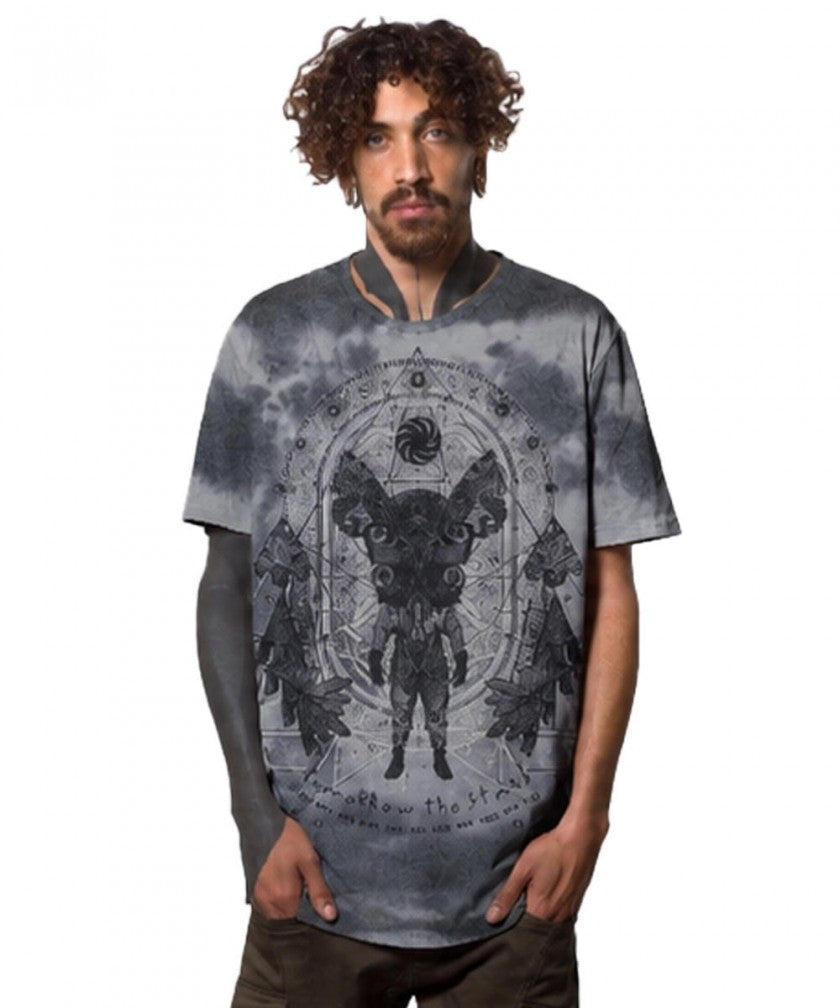 TOMORROW THE STARS T-Shirt In Grey Wash