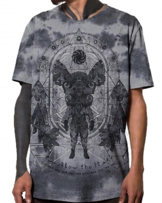TOMORROW THE STARS T-Shirt In Grey Wash