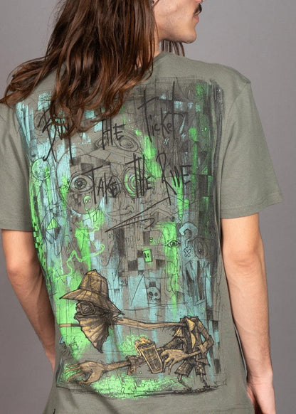 BUY THE TICKET T-Shirt In Light Olive