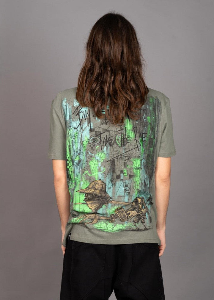 BUY THE TICKET T-Shirt In Light Olive