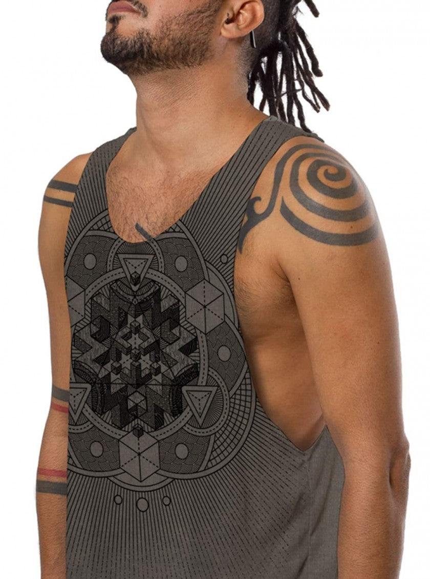 CUBE PIGMENT Tank Top In Dark Moka