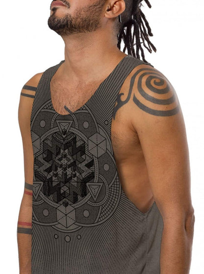 CUBE PIGMENT Tank Top In Dark Moka