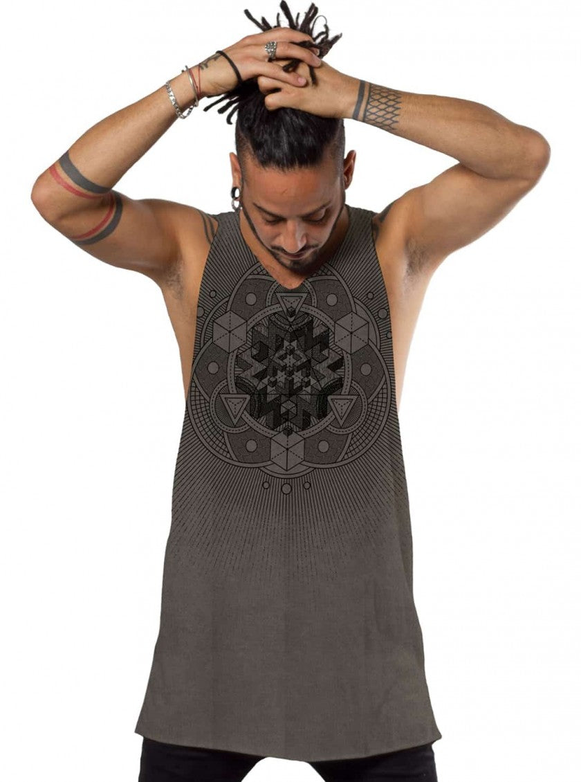 CUBE PIGMENT Tank Top In Dark Moka