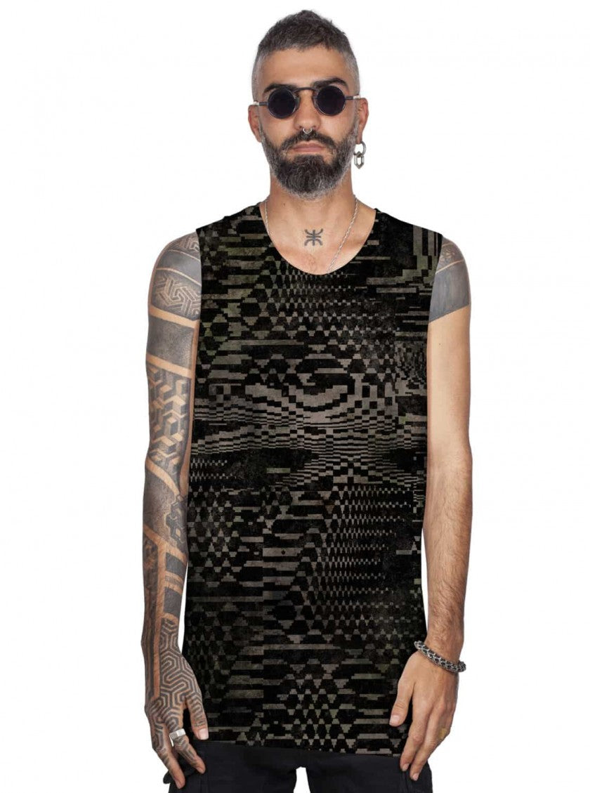 GLITCH GRID Tank Top