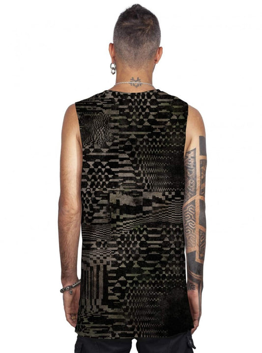 GLITCH GRID Tank Top