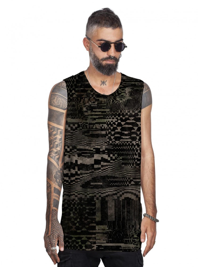 GLITCH GRID Tank Top