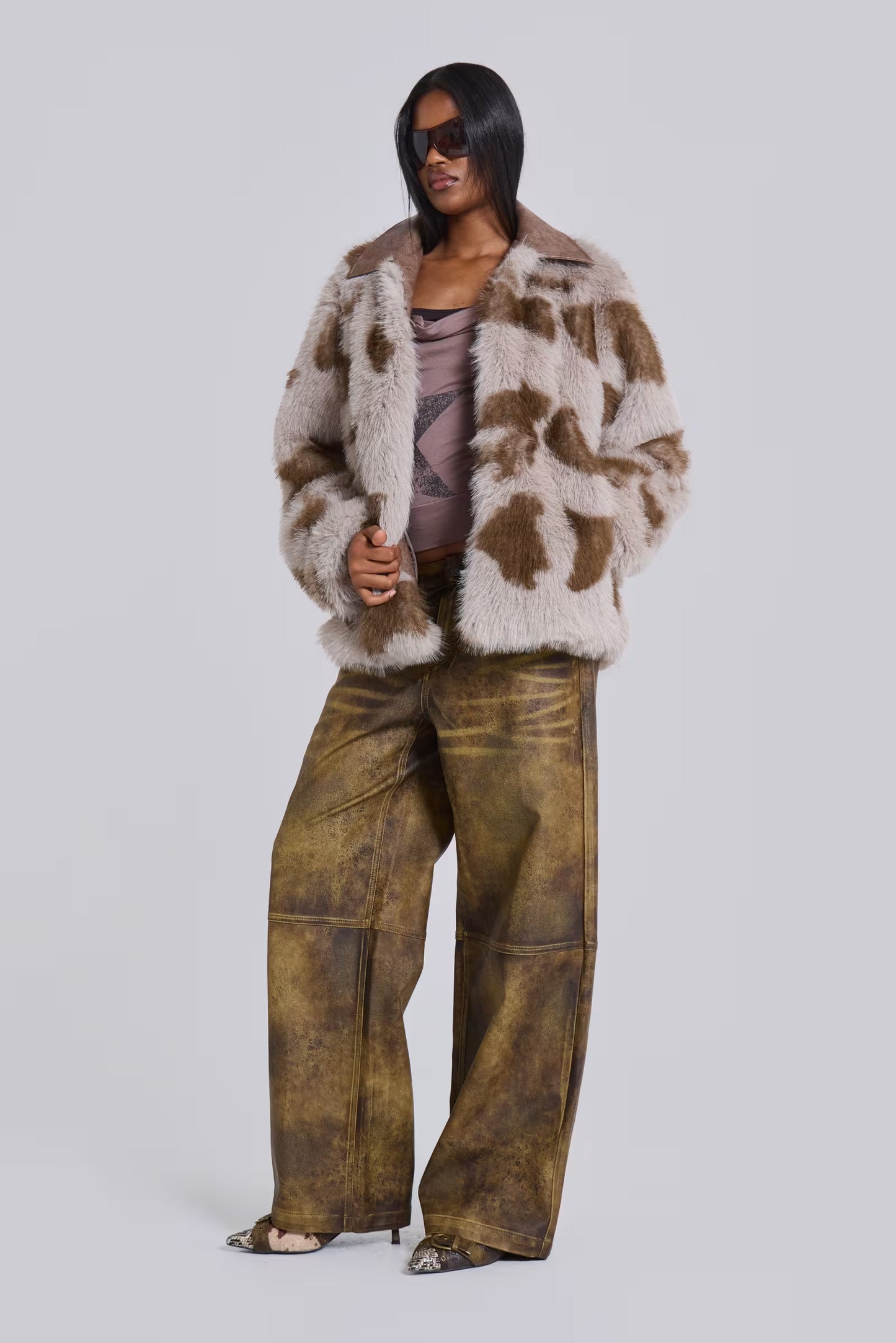 LORAX WILD COW Faux Fur Jacket
