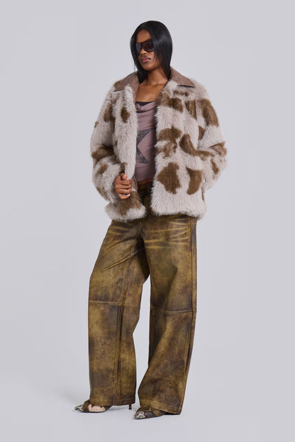 LORAX WILD COW Faux Fur Jacket