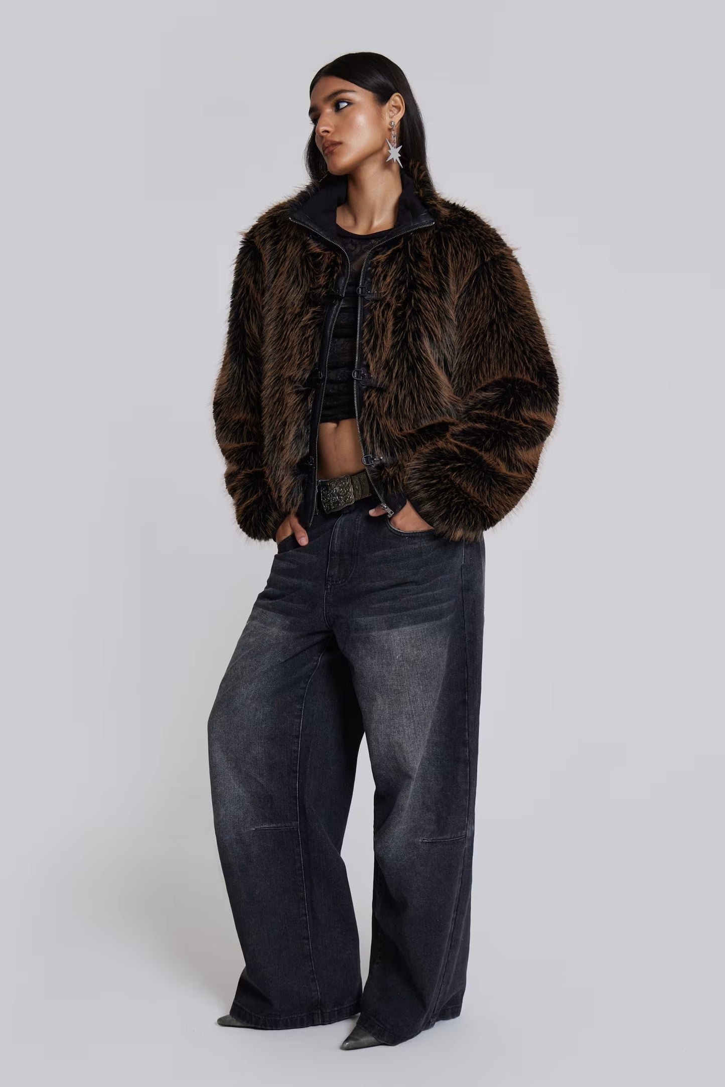 MENDOZA Unisex Faux Fur Jacket
