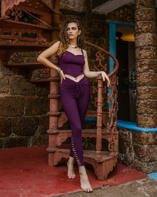NILAYA Yoga Leggings For Women In Purple