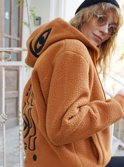 CEBURASHKA WO Hooded Jacket In Orange