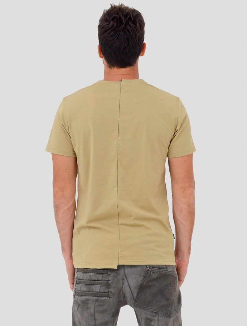 CRYSTAL SKULL T-Shirt In Beige