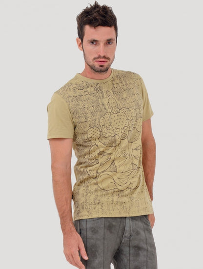 CRYSTAL SKULL T-Shirt In Beige