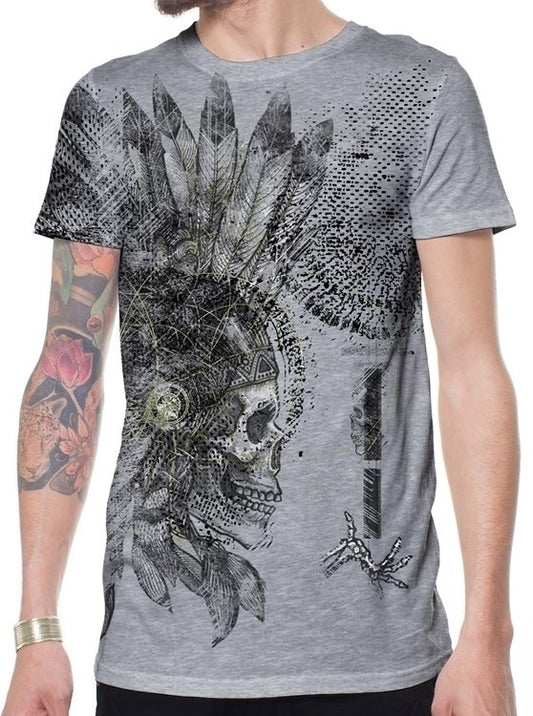 CHEROKEE T-Shirt In Grey Melange