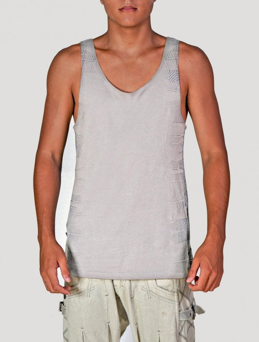 TALLI Sleeveless Tee In Steel