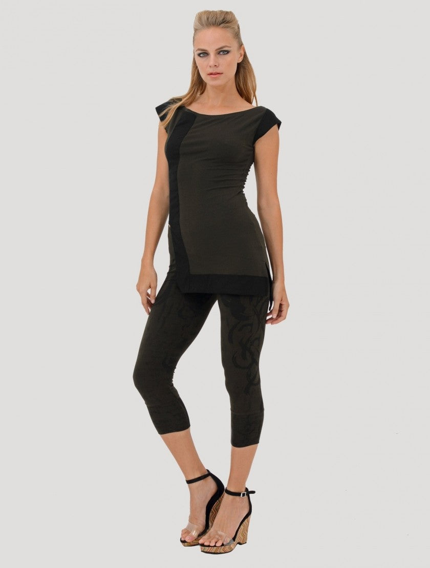 VENUS Tunic In Olive - Noir