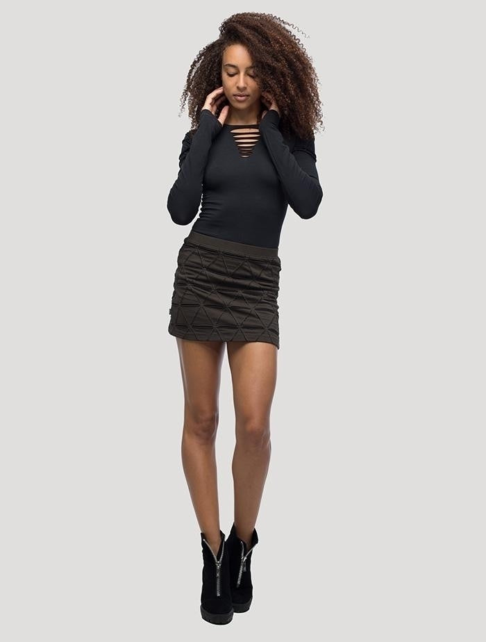 TANGLED Mini Skirt In Olive