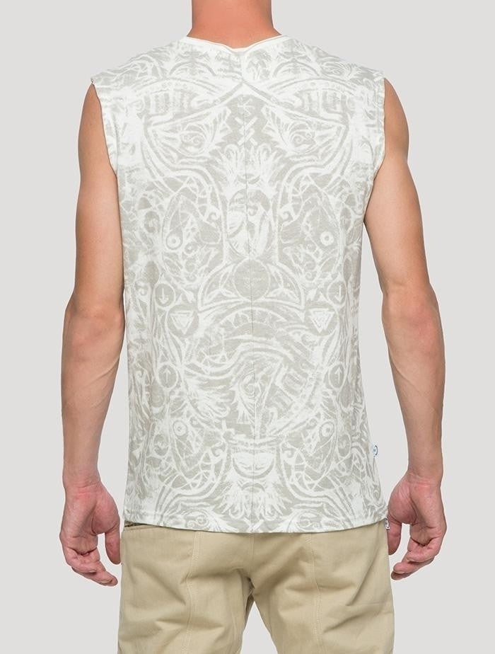 WARRIOR OFF Sleeveless Tee In Off-White