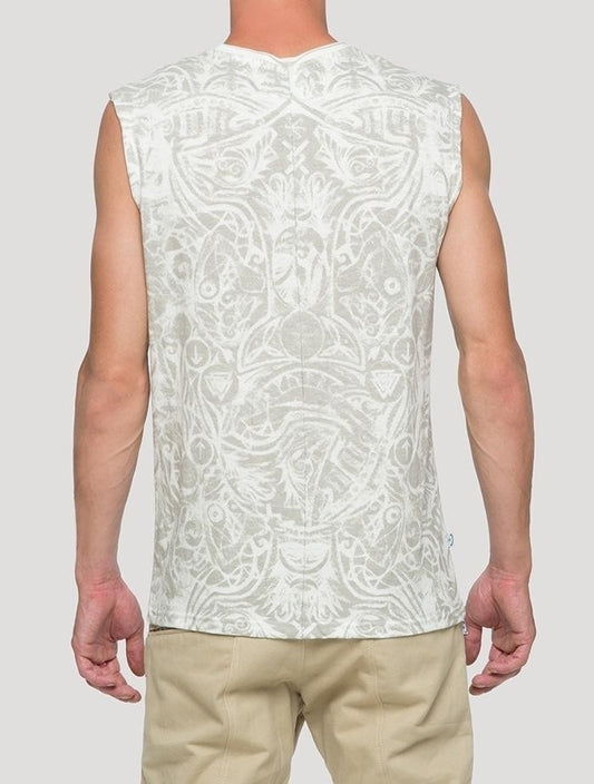 WARRIOR OFF Sleeveless Tee In Off-White